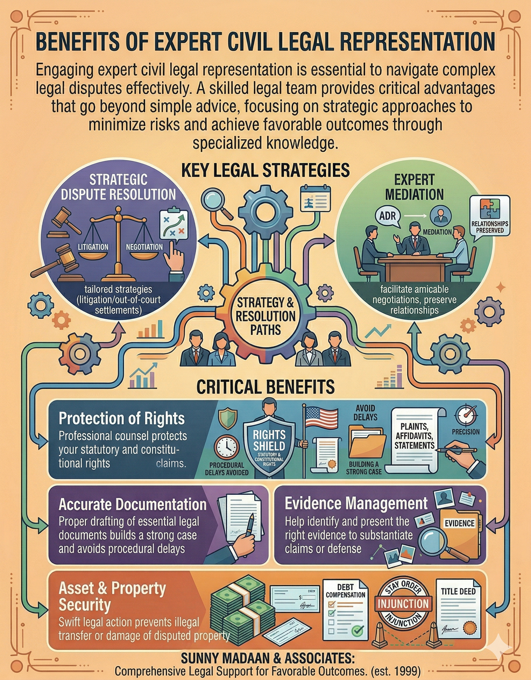 beniifts of civil matter